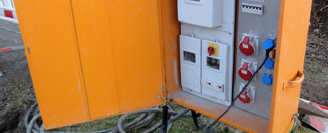 Baustrom bei Elektro Adigüzel in Fernwald-Annerod